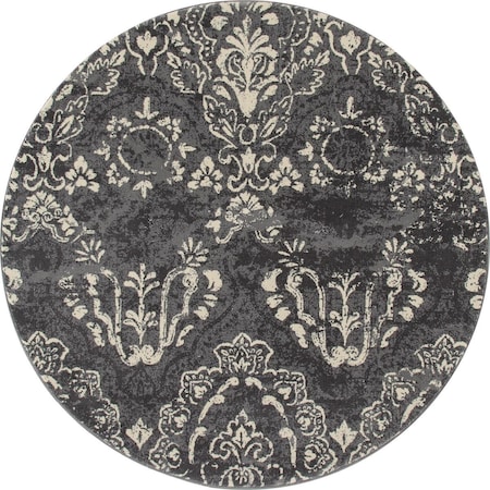Standalone 5 ft. Bastille Collection Emerge Woven Round Area Rug, Gray ST2590066